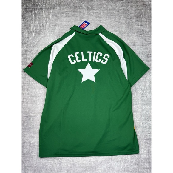 Boston Celtics Shirt Mens XL Green Hardwood Classics Shooting Warm Up Jersey - Picture 8 of 13